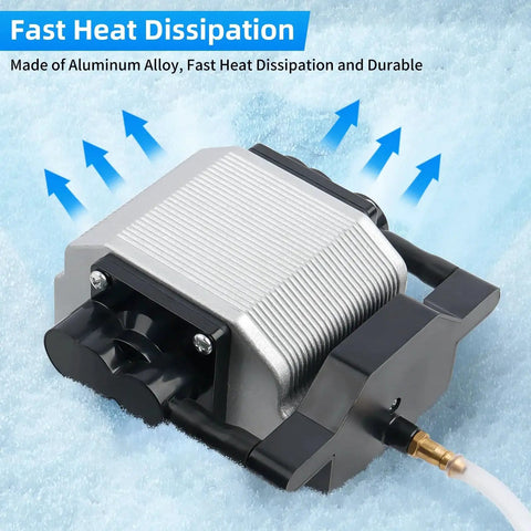 Air Assist Pump Kit For Laser Cutter And Engraver With Adjustable 30 Liters Per Minute Flow on blue background