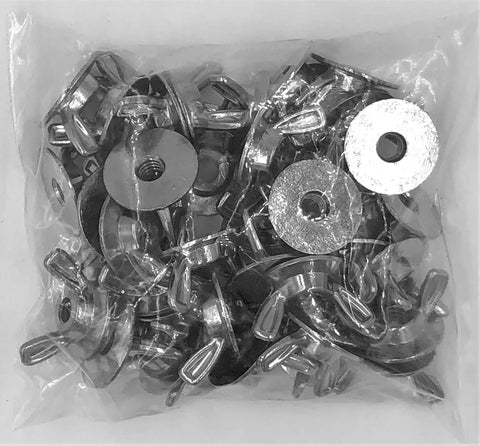 Bag of silver anchors from Storm Ready Door And Window Permanent Hurricane Anchoring Kit For Shutter Systems Plywood And Metal Panels