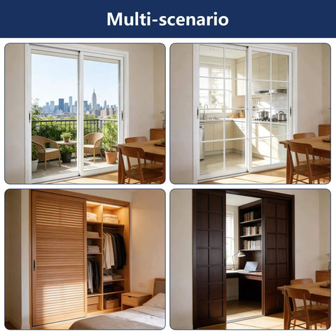 Silent Gliding Sliding Cabinet Door Hardware Kit With Nylon Wheels installations in various home scenarios