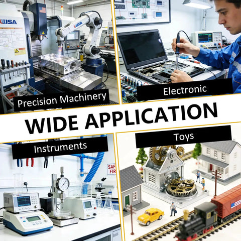 Image showing wide application of precision machinery, electronic instruments, and toys with various industrial and electronic equipment.