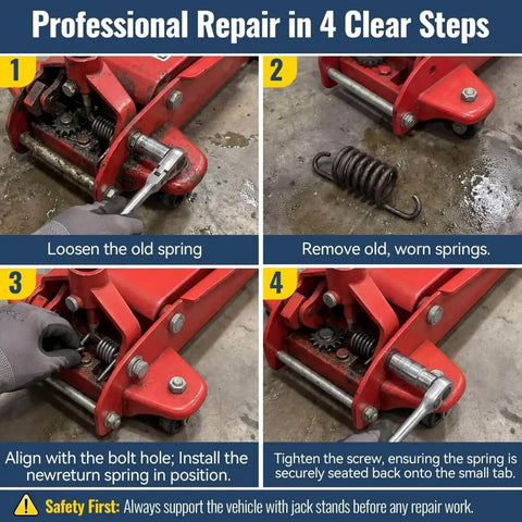 19 Piece 3 Ton Floor Jack Repair Kit With Replacement Springs And Hydraulic Rebuild Parts For Most 3 Ton Jacks DIY steps