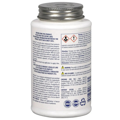Back label view of Heavy Duty Anti Seize Lubricant 8 Oz Case Of 12 with safety and instruction text visible.