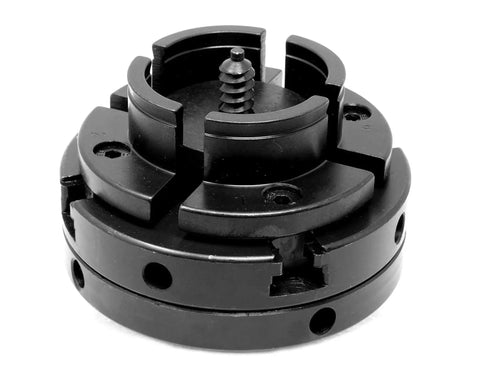 Self-Centering Wood Lathe Chuck Set With 4-Inch 4-Jaw Scroll Chuck, 1-Inch 8-TPI Thread, Ideal For Bowls And Spindles, Includes Screw Chuck