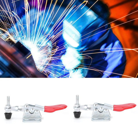 Horizontal Toggle Clamps Set With 66 Lb Holding Capacity And Rubber Pressure Tip For Woodworking Jigs And Fixtures Welding