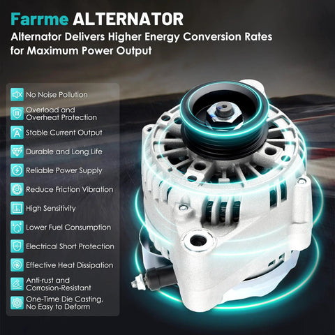 80 Amp 12 Volt Car Alternator Replacement For Toyota Tacoma 2000 2004 Tundra 2000 2002 And 1999 2002 3 4L V6