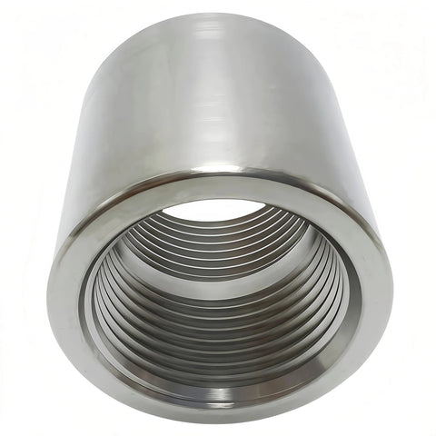 Closmos stainless steel 1/4 in NPT female–female coupling, heavy‑duty forged pipe fitting