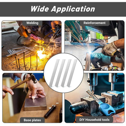 Four Piece 304 Stainless Steel Flat Bar Set With One Eighth Inch Thick, Sixteen Inch Long, One Inch Wide, Brushed Finish applications