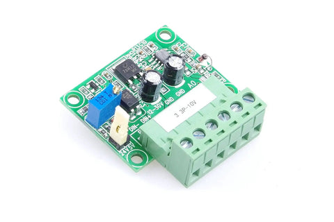 PWM To 0 To 10 Volt Converter Module For PLCs And Industrial Control Panels Digital To Analog Interface with green terminals