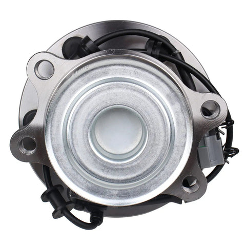 Top view of Set Of 2 Front Wheel Hub Bearing Assemblies For 2005 2023 Nissan Frontier 2005 2012 Pathfinder 2005 2015 Xterra 6 Lug ABS