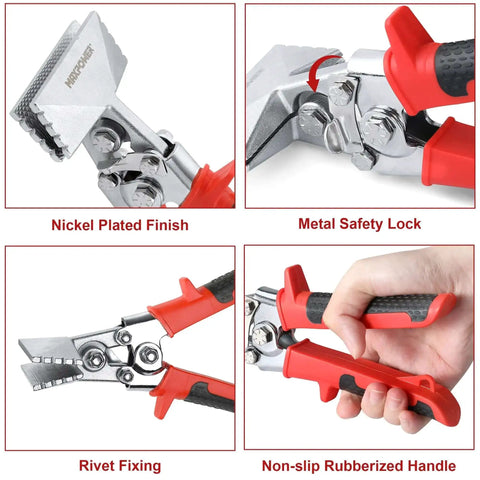 Sheet Metal Bender Hand Seamer With 3 Inch Jaw features nickel plated finish, metal safety lock, rivet fixing, non-slip handle