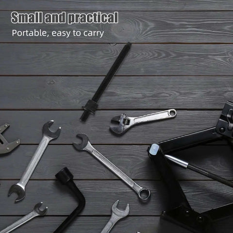 Crankshaft Pulley Puller Tool Kit With Bearing Removal For Automotive Engine Repair Drive Pulley Remover And Timing Gear Puller Pro Grade Heavy Duty Tool For Pros And DIY Car Maintenance on wooden surface.