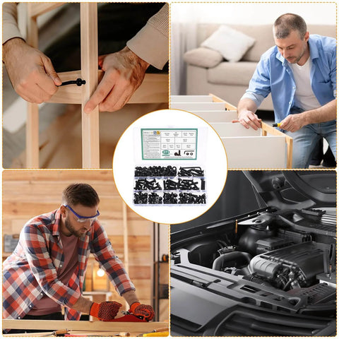 All Purpose Hex Socket Countersunk Screw Set Kit With Nuts, Washers And Allen Wrench for electronics and furniture repairs in use