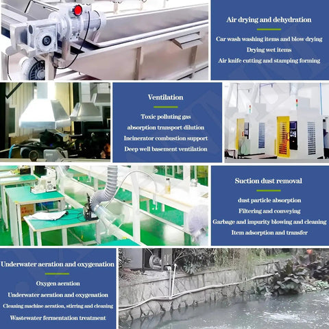 Regenerative Blower For Aquarium And Hydroponics High Efficiency Air Pump For Pond And Sewage Aeration With Aluminum Housing