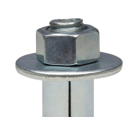 Close-up of 3/4 Inch By 2-1/2 Inch Hex Sleeve Anchor Zinc Plated Box Of 10 For Masonry Concrete Brick And Block Pre Assembled