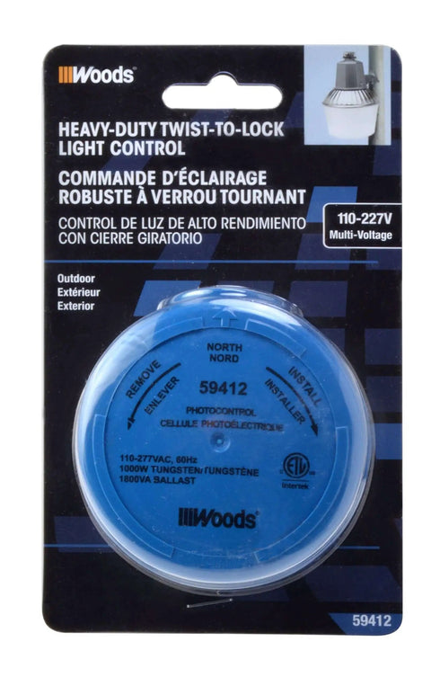 Heavy Duty Outdoor Twist Lock Light Sensor With Photocell For Dusk To Dawn Lighting Control packaging