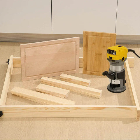 Juice Groove Router Jig With 8 Spacers, Adjustable Groove Guide For Cutting Boards Up To 22 X 29 Inches, Wooden Router Guide