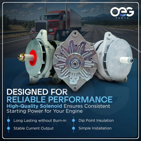 Beefed Up Replacement Alternator For Volvo Kenworth Freightliner With Cat And Cummins Engines 1988 Through 1996 Compatible