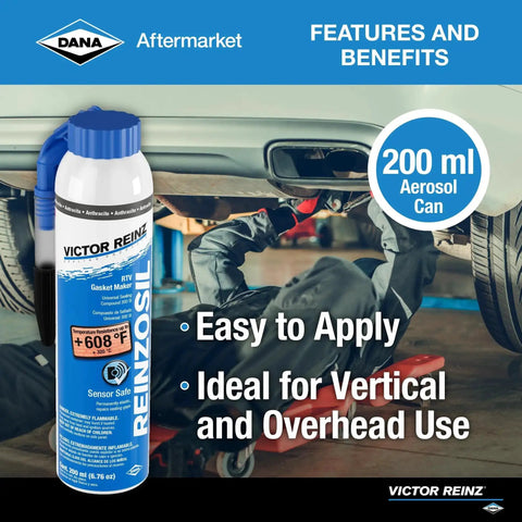 Reinzosil RTV Silicone Sealant 200 Ml Tube For Auto And Industrial Use, mechanic using sealant on car exhaust interface