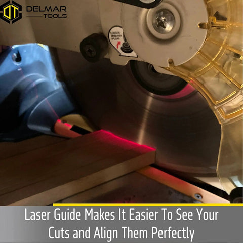 Precision Laser Guide For Miter And Portable Saws That Turns On With The Saw Delivers Ultra Bright Red Alignment Line