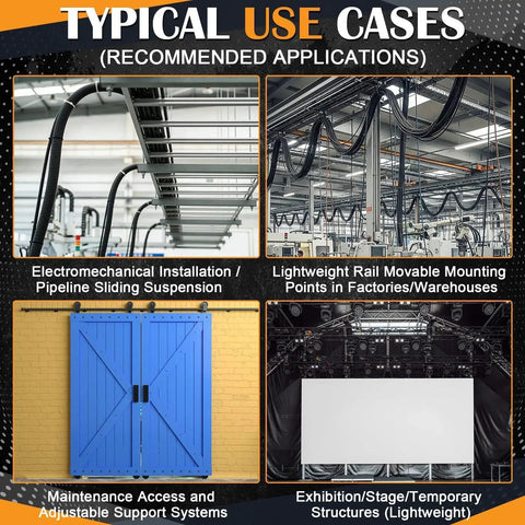 Four Pack Light Duty Two Wheel Trolley Assembly For One And Five Eighths Inch Strut Channel With applications