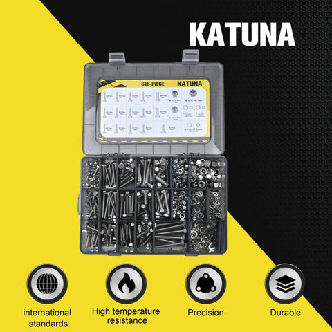Must Have 616 Piece Metric Bolt And Nut Set In 304 Stainless Steel For DIY Projects From KATUNA case