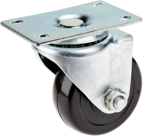 3 Inch Hard Rubber Swivel Caster With All Metal Construction 175 Lb Capacity Mounting Plate Two And Three Eighths Inches By Three And Five Eighths Inches Center To Center Hole Spacing Two And Three Quarters Inches By One And A Half Inches Fits Shop Fox