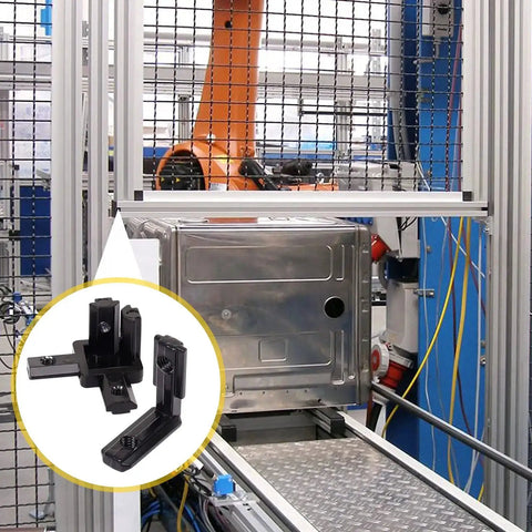Installed 20Pcs 2020 Aluminum Extrusion Connectors 3 Way Corner Brackets L Slot T Slot Interior Joint Set 6mm for industrial frames