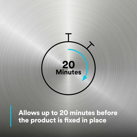 Urethane Adhesive DP620NS Black 48.5 mL Duo-Pak (1 Each), stopwatch showing 20-minute work life