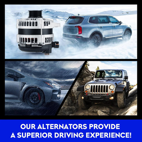 New 220A 12V Alternator Replacement For F-150 5.0L 2011-2014 Auto Part 104210-6270 104210-6660 with vehicles in terrain