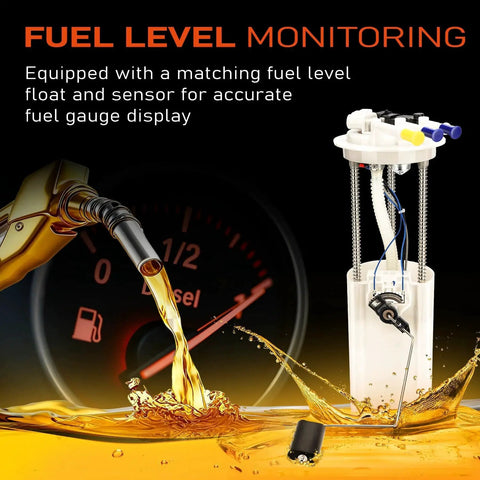 Electric Fuel Pump Module Assembly With Pressure Sensor For Chevrolet Astro And GMC Safari 4.3L shown with fuel gauge