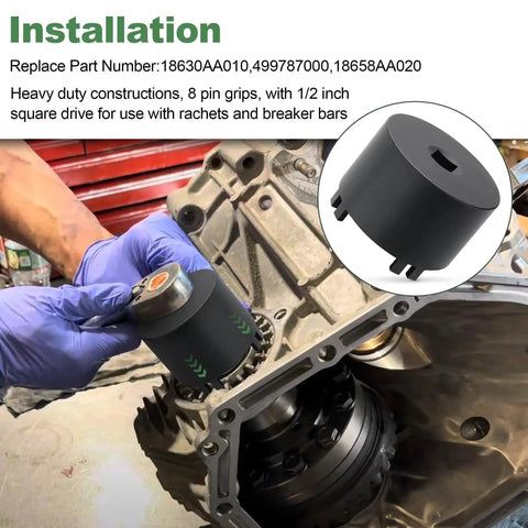 Front Differential Sundial Bearing Carrier Retainer Seal Installer Removal Socket Tool For Subaru Transmission Service 18630AA010 usage