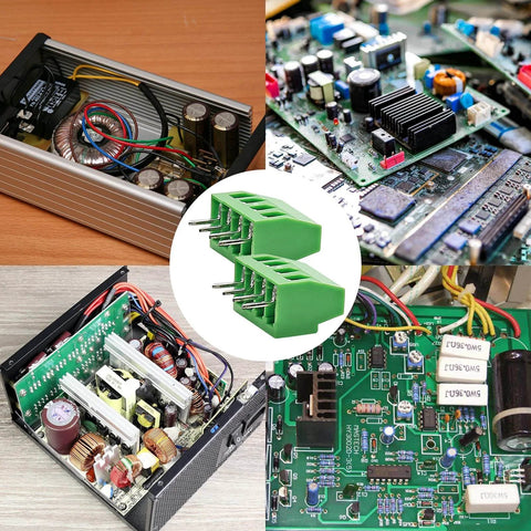 4-Pin 2.54mm Pitch PCB Terminal Block Screw Terminal Connector Kit, 150V 6A Mount on various circuit boards