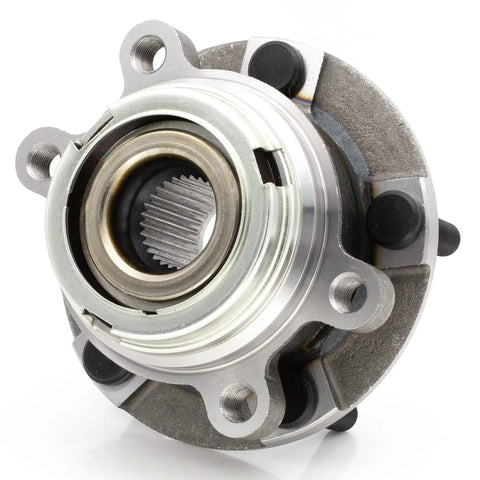 Front Wheel Bearing And Hub Assembly 513294 For Nissan Altima 2007 2008 2009 2010 2011 2012 2 5L Four Cylinder Bolt In Models Only And 2013 S Coupe 5 Lug With ABS Exact Fit Replacement, front view