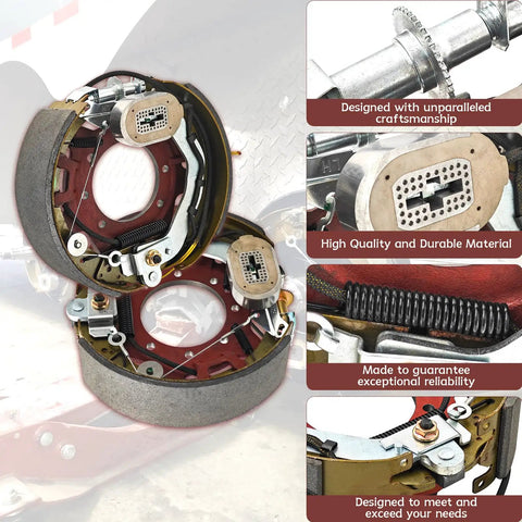 Electric trailer brake assembly pair, 12-1/4 x 3-3/8 in, fits Dexter 9k–10k lb axles, Amazon