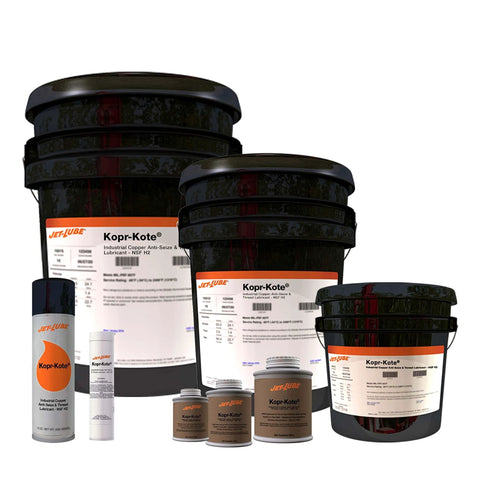 Kopr Kote Copper Based Anti Seize Lubricant With Graphite For High Temperature Work Heavy Duty Military Grade Low Friction Water Resistant EP Lubricant 1 Gal containers and tubes