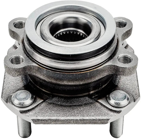 Drop In Front Wheel Bearing Hubs Kit For 2007 2012 Nissan Sentra 2.0L shown close-up with detailed finish.