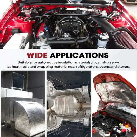 78 Mil Thick Heat Shield Aluminum Foil Mat With Ceramic Fiber Barrier For Extreme Heat Up To 2300F in various applications