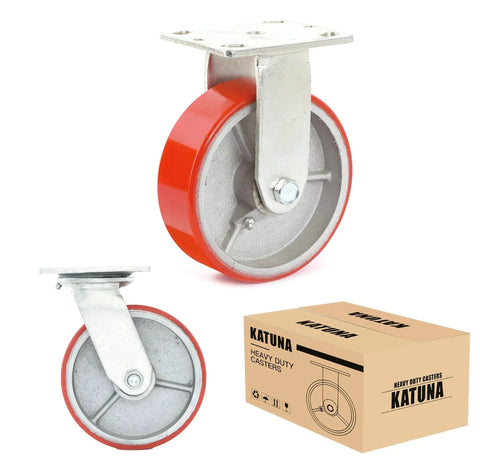 Industrial Casters Set Of 4 With Brakes, 6 Inch Swivel And 2 Rigid Wheels, Heavy Duty 5000 Lbs Capacity application image