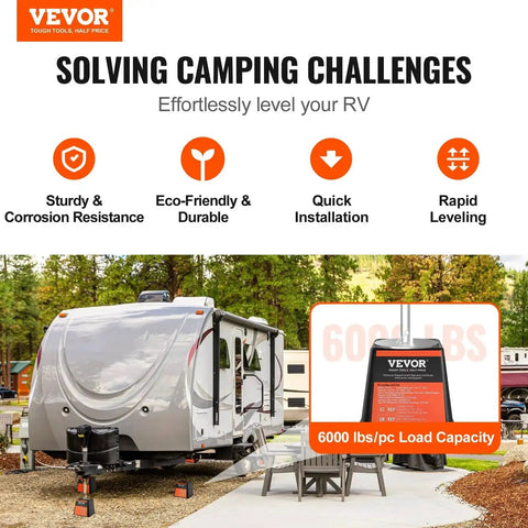 RV Leveling Blocks For Trailers And Campers, 6000 Lbs Capacity Polypropylene Stabilizer Blocks, heavy duty, supports 5th wheels
