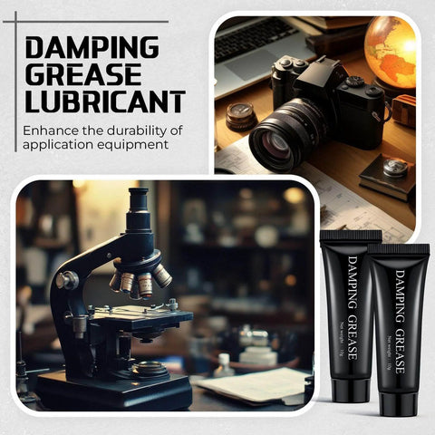 Two Tubes 10G Synthetic Damping Grease For Optical Instruments Household Appliances And Rolling Parts, next to camera and microscope