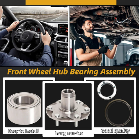 Front Wheel Hub Bearing Assembly For Toyota 4Runner 1996-2001, Sequoia 2001-2007, Tundra 2000-2006, And Tacoma 1999-2004 2WD