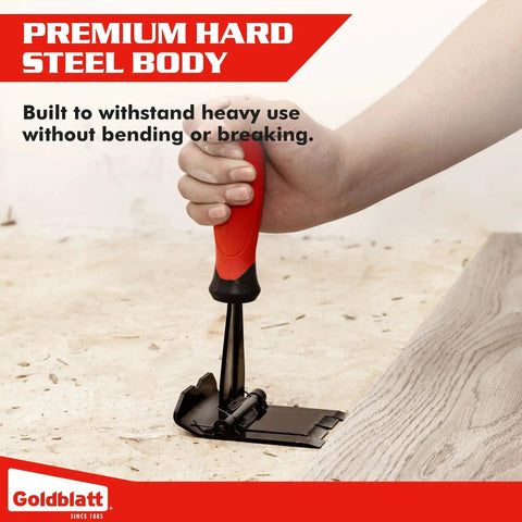 Trim Removal Tool For Baseboards Molding And Flooring No Damage Surface Protection Heavy Duty Pry Bar Multi Tool in use