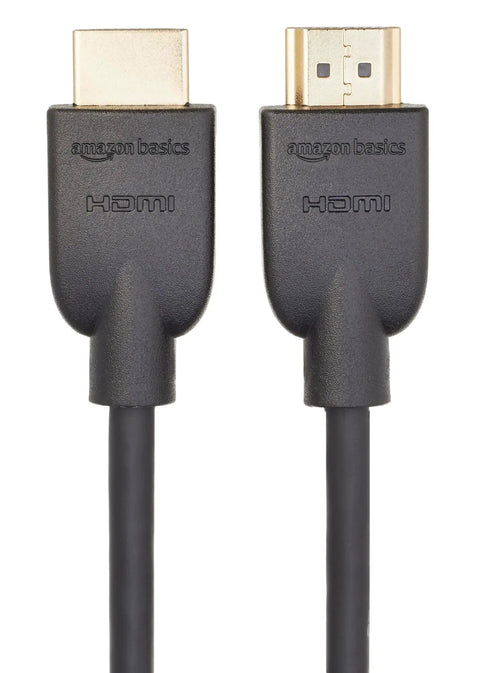 Close-up of 6ft 4K HDMI 2.0 Cable With Ethernet 18Gbps High Speed for TV PS5 Xbox showing male connectors
