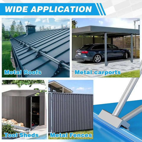 Wide applications of Heavy Duty Hand Seamer And Sheet Metal Bender for metal roofs, carports, fences, and tool sheds.
