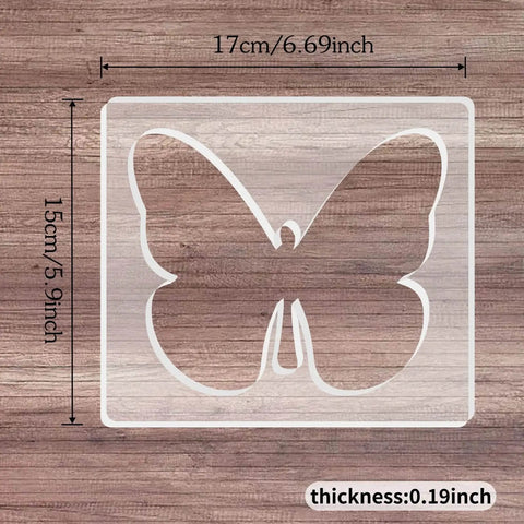 Acrylic Butterfly Router Template For Woodworking, 5mm Thick Inlay Template, Router Jig And Craft Tracing Guide Tool, 17x15cm