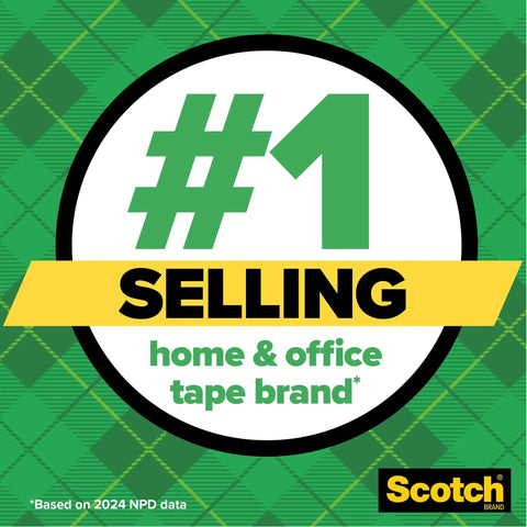 Number one selling home and office tape brand graphic with Scotch logo, based on 2024 NPD data