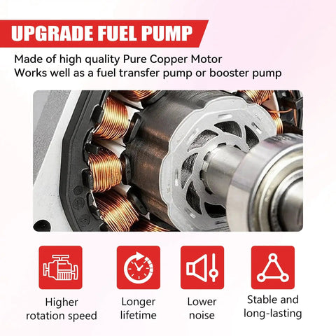 Internal view of a gasoline electric inline fuel pump 12V with pure copper motor, ideal for carbureted cars, trucks, and boats.