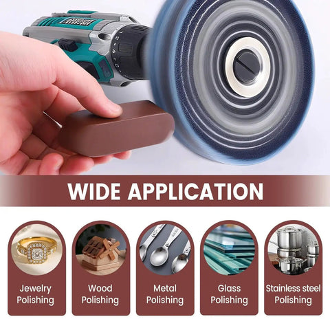 8 Piece 6 Inch Buffing And Polishing Wheel Kit For Bench Grinder With Half Inch Arbor Hole Denim Yellow White And Flannel Wheels Includes Four Buffing Compounds And Polishing Rouge Bars For Polishing And Finishing in use