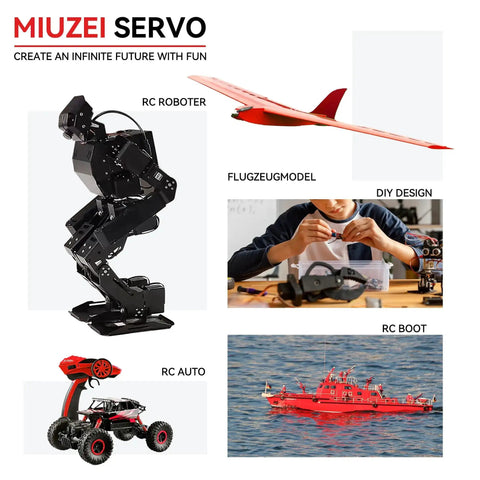 RC robots, model planes, and boats using Beefy High Torque RC Servo With Metal Gear Waterproof Digital Servo for DIY projects