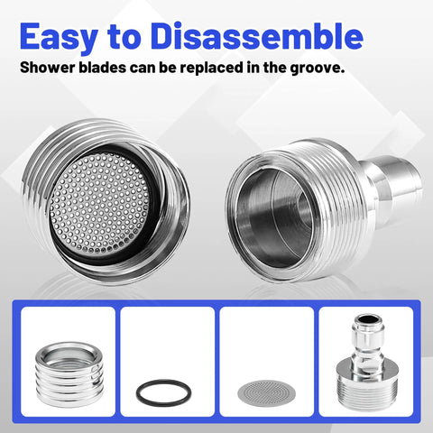 Stainless steel pressure washer nozzle tips with 1/4-inch quick connector, gasket, O-ring, and filter screen (2-pack)
